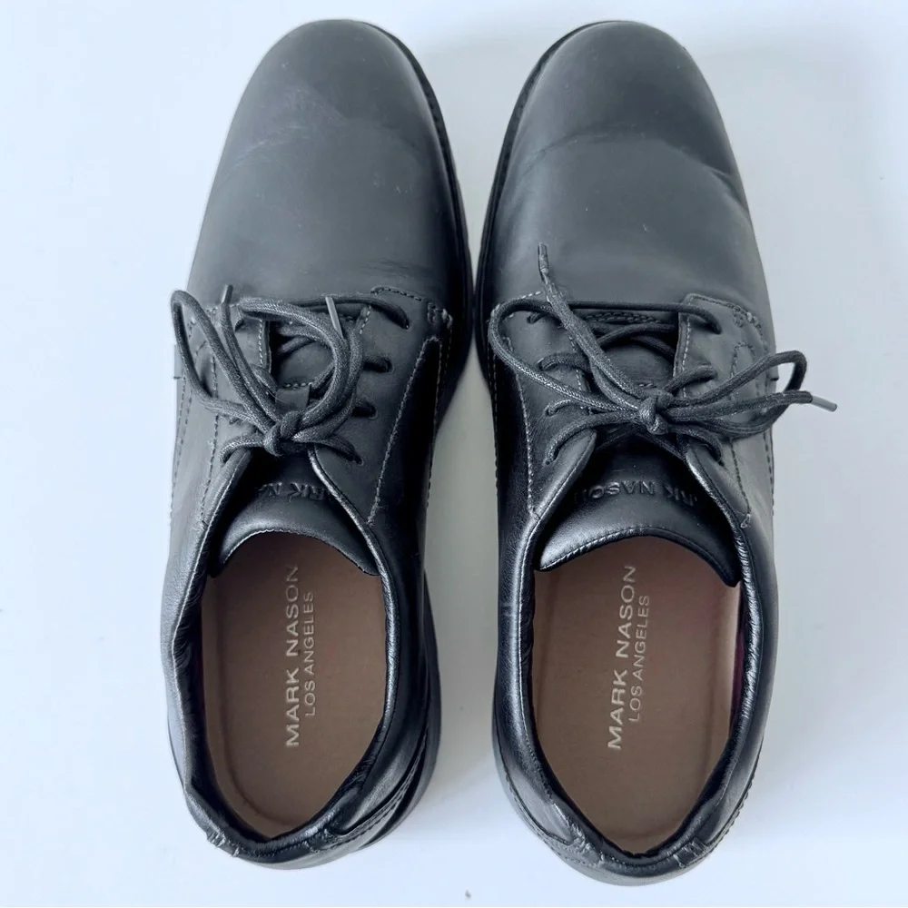 Mark Nason Men’s Lite Lugg Del-Leather Oxford Dress Shoes-Black/Gray Size 10.5
